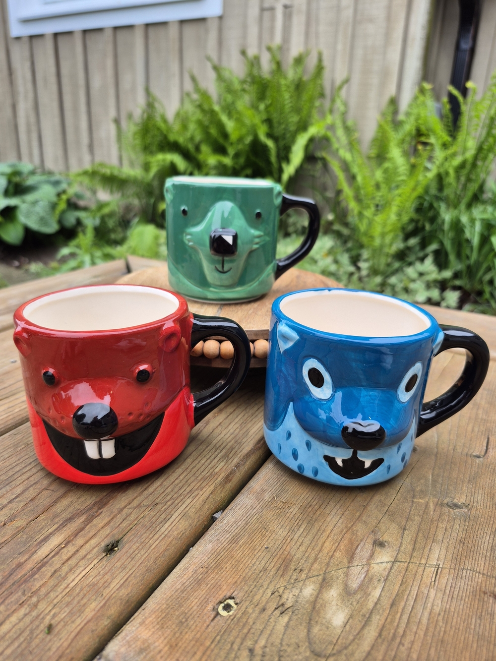 Canada 150 Animal Face Children's Mugs - Beaver Bear Fox Excellent Condition - Picture 2 of 11